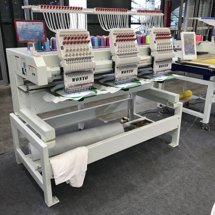 Wonyo 3 Head Computerized Embroidery Machine For Cap And Flat Embroidery